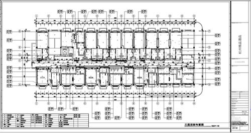 杭州精品酒店室內(nèi)裝飾工程深化設(shè)計(jì)三層頂面布置圖