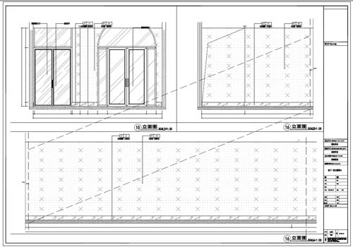 商場深化設(shè)計施工圖負(fù)一層立面圖12-14