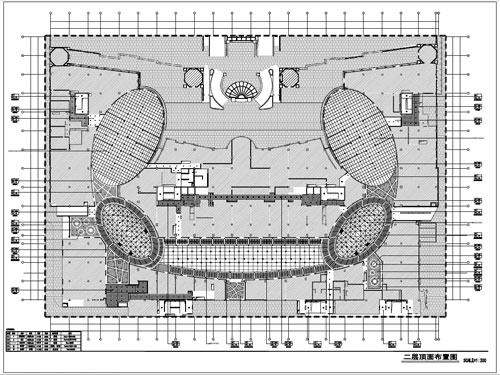 商場深化設(shè)計施工圖二層頂面布置圖