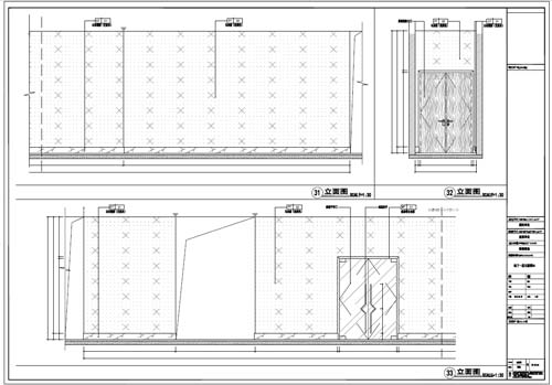 商場深化設(shè)計施工圖負(fù)一層立面圖31-33