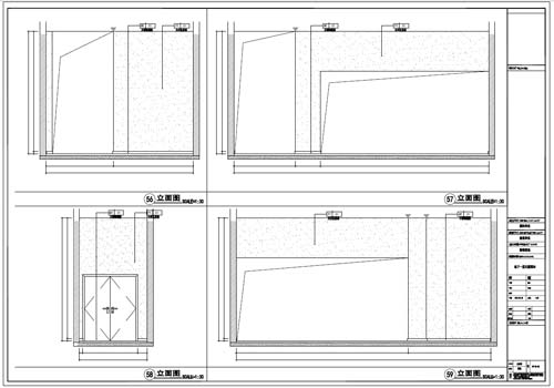 商場深化設(shè)計施工圖負(fù)一層立面圖56-59