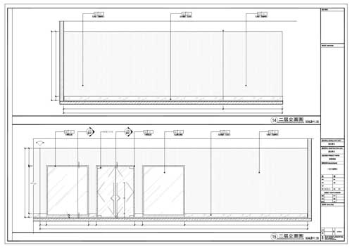 商場(chǎng)深化設(shè)計(jì)施工圖二層立面圖14-15