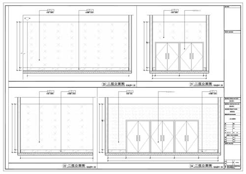 商場(chǎng)深化設(shè)計(jì)施工圖二層立面圖20/21/22/24