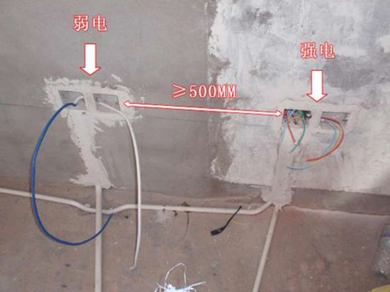 強(qiáng)電與弱電安全間距效果圖